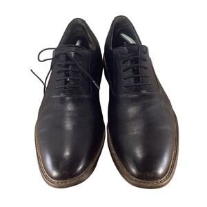 Aston Grey‎ Collection Mens Leather Dress Shoes Lace Up Oxfords Black Size 12